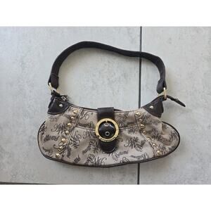 Apple Bottoms Embossed Shoulder Bag Studs Logo Plaque